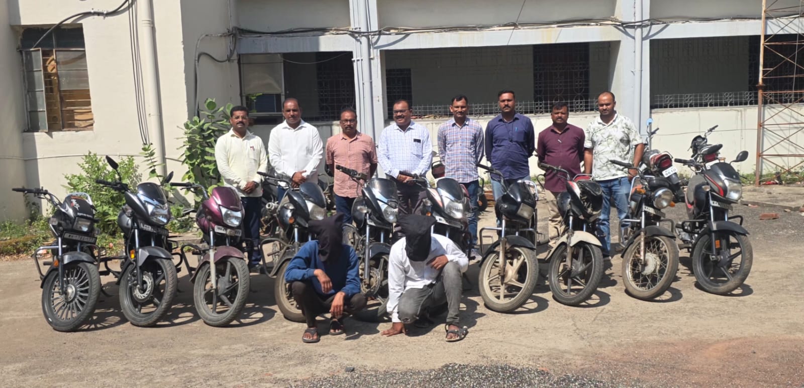 मोटारसायकल चोरीचे आठ गुन्हे उघड; दोन आरोपी जेरबंद