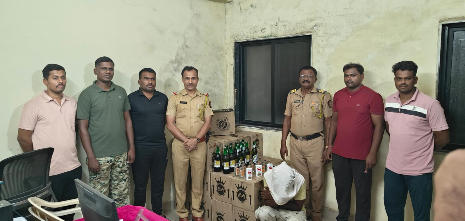 पाहेगावजवळ अवैध दारू विक्रीवर पोलिसांचा छापा; ७ लाखांचा मुद्देमाल जप्त