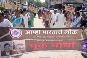 सरन्यायाधीश मा. भूषण गवई यांच्यावर झालेल्या हल्ल्याच्या निषेधार्थ छत्रपती संभाजीनगरात प्रचंड मूक मोर्चा