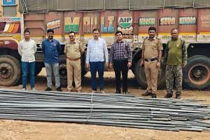 नागेवाडी टोलनाका परिसरात चंदनझिरा पोलिसांची धाड; साडेचार लाखांची लोखंडी सळई जप्त