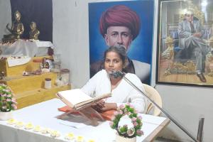 नंदापूर येथे ‘भगवान बुद्ध आणि त्यांचा धम्म’ ग्रंथाचे अखंड पठण